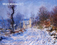Route pour Giverny en hiver