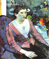 Portrait d'une Femme à la Nature Morte de Cezanne