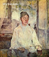 Comtesse Adèle-Zoé de Toulouse-Lautrec Entrain de Prendre son Petit Déjeuner (la Mère de l'Artiste)