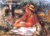 Jeune Femme Assise dans l'Herbe