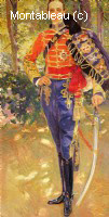 Retrato del Rey Don Alfonso XIII con el uniforme de husares