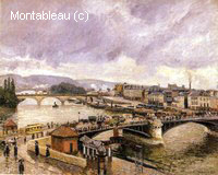Le Pont Boieldieu, Rouen, Effet de Pluie