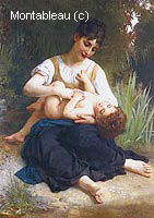 Les Joies d'une Mère (Jeune Fille Chatouillant un Enfant)