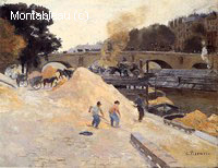 Les Bords de la Seine dans Paris, Pont Marie, Quai d'Anjou