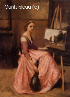 Corot's Studio aka Young Woman in a Red Dress