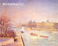 Matin, Soleil d'Hiver, Gel, le Pont-Neuf, la Seine, Le Louvre