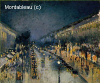 Le Boulevard Montmartre, effet de nuit