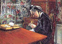 Portrait de Madame Boissière Entrain de Coudre