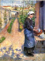 Jeune Femme Lavant la Vaisselle