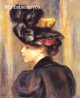 Jeune Femme Portant un Chapeau Noir