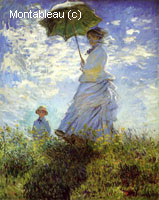 La promenade, femme au parasol