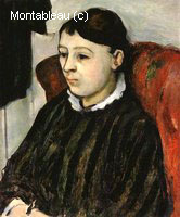 Madame Cezanne dans une Longue Robe Rayée