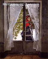 Le foulard rouge, portrait de Madame Monet
