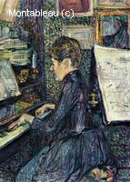 Mademoiselle Dihau Jouant au Piano