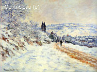La route de Vetheuil, effet de neige