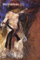 Femme Assise dans une Robe Blanche