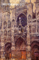 Cathédrale de Rouen, le portail, temps gris