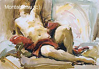 Man with Red Drapery