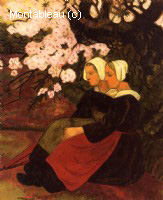 Two Breton Women under a Flowering Apple Tree