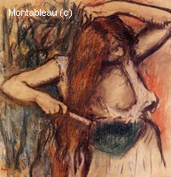 Woman Combing her Hair