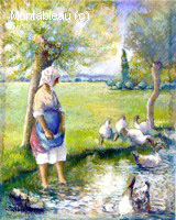 Fille aux Oies (sur les Bords de l'Epte à Eragny)