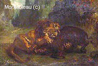 Lion and Wild Boar