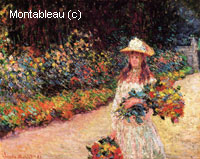 Jeune fille dans le jardin à Giverny