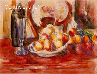 Still Life, Apples, a Bottle and Chairback