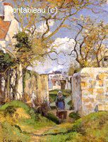 Paysanne Poussant une Brouette, Maison Rondest, Pontoise