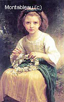 Enfant Tressant une Couronne