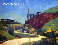 The Stagecoach Road in the Country with a Cart