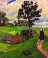 Mother and Child on a Breton Landscape