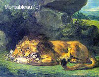 Lion Devouring a Rabbit