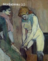 Femme Tirant son Bas