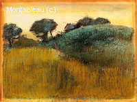 Champ de Blé et Colline Verte