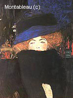 Lady with Hat and Feather Boa
