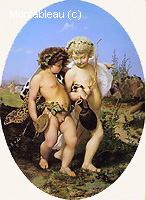 Drunken Bacchus and Cupid