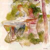 Woman and Child in a Garden (sketch)