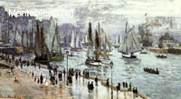 Bateaux de pêche partant du port du Havre