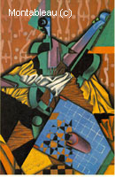 Violin and Checkerboard