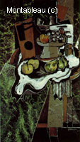 Fruit on a Tablecloth with a Fruitdish