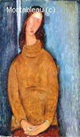Jeanne Hebuterne in a Yellow Jumper