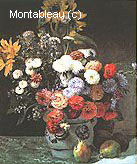 Mixed Flowers in an Earthenware Pot