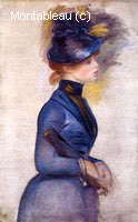 Young Woman in Bright Blue at the Conservatory