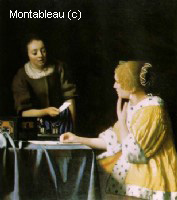 Lady with Her Maidservant Holding a Letter