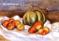 Still Life with Cantaloupe and Peaches