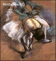 Dancer Adjusting her Slipper