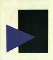 Suprematism (with Blue Triangle and Black Rectangle)