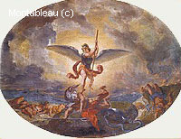 The Michael Angel Holds Satan in Check