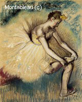Dancer Adjusting her Slipper